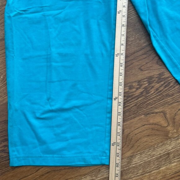 Danskin Now Loose Fit Capri Pants Turquoise Blue Size XL (16-18) - Picture 2 of 5